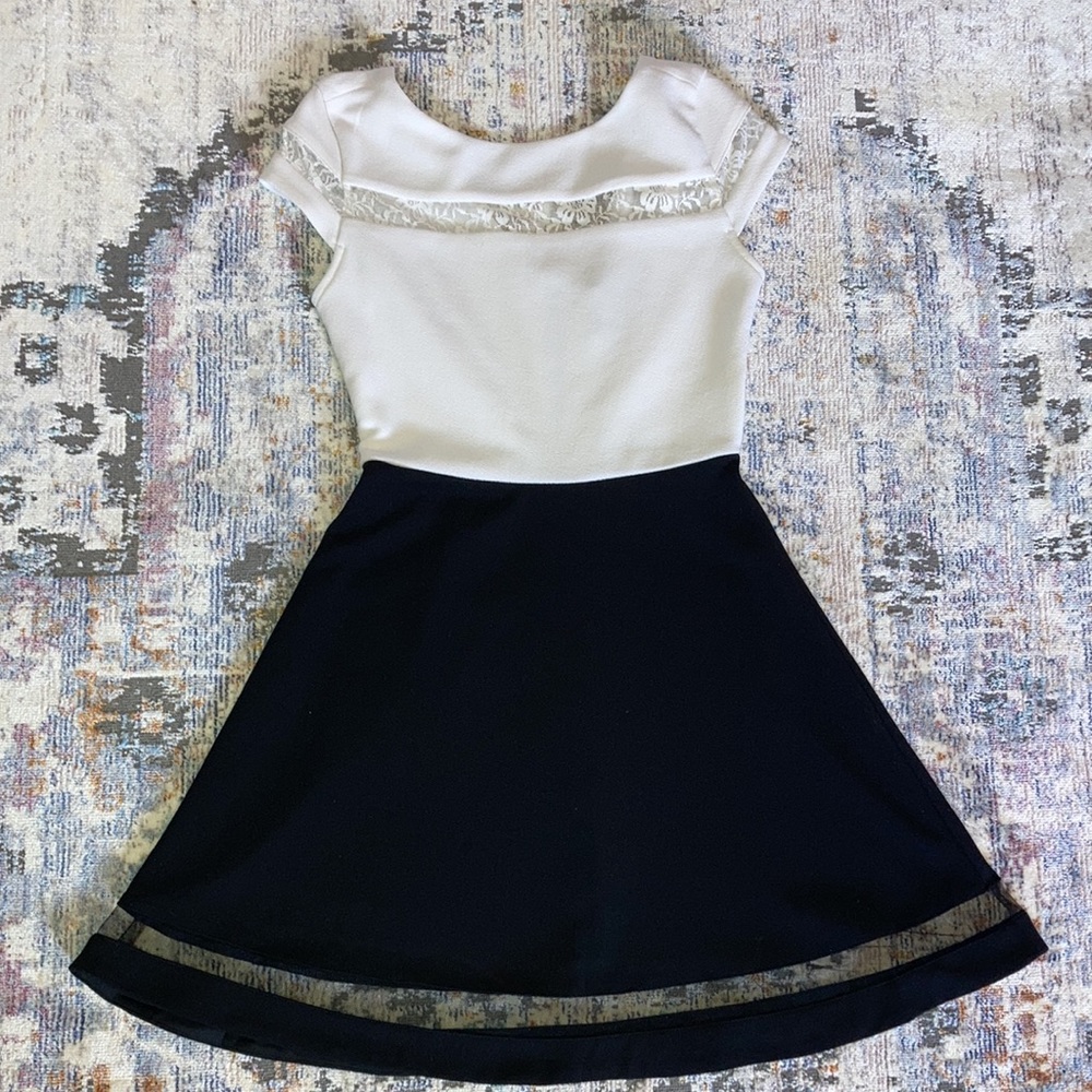 Teeze Me Junior Dress - black and white - Sz. 1/2